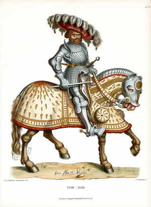 German Knight on Horseback (chromolitho)