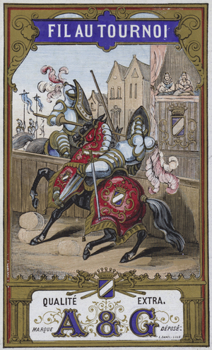 Label for Tournament thread (colour litho)