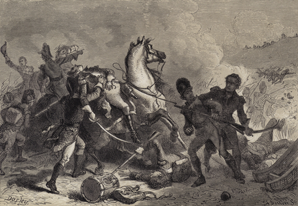 Battle of New Orleans, Death of General Pakenham (engraving)