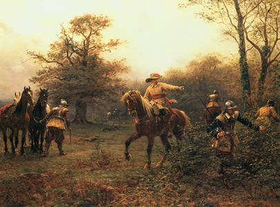 The Boscobel Oak (colour litho)