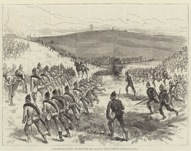 The Brighton Review, Advance with the Attacking Forces through Lower Bevingdean (engraving)