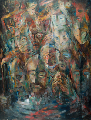 March of the Parents, 1958 (oil on canvas)