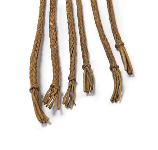 Stranded cord whip (wood & leather)