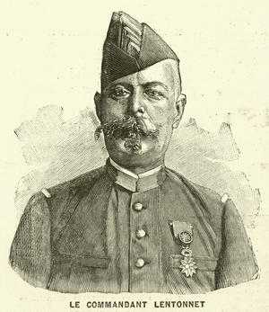 Lieutenant-Colonel Jean-Louis Lentonnet, French soldier (engraving)