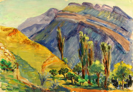 Landscape in Gurzuf, 1960 (gouache on paper)