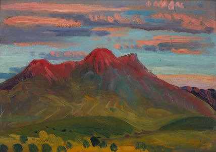 Arenig Sunset, c.1911-12 (oil on panel)