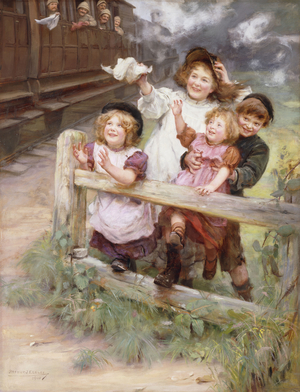 Home Again,  (oil on canvas)