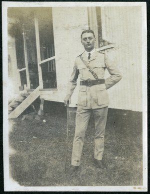 Portrait of Bertie Rand in uniform, n.d. (b/w photo)