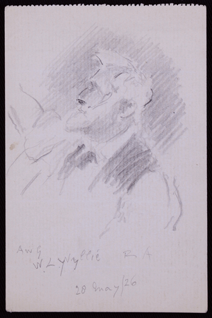 Portrait of WL Wyllie, 1926 (pencil on paper)