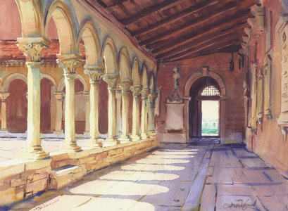 Cloister of San Michele in Isola, 2007 (Watercolour)