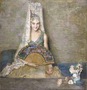 A Spanish Beauty (oil on canvas)