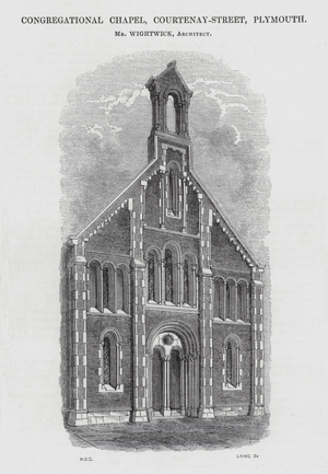 Congregational Chapel, Courtenay-Street, Plymouth (engraving)