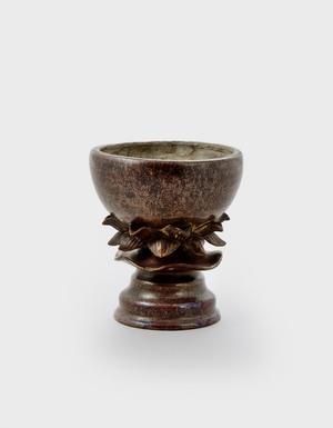 Incense burner: lotus cup, c.18th century (earthenware with glaze)