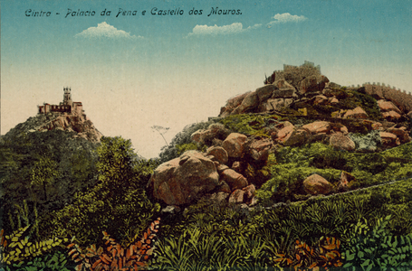 Cintra/Sintra: Palacio da Pena e Castello dos Mouros (colour photo)