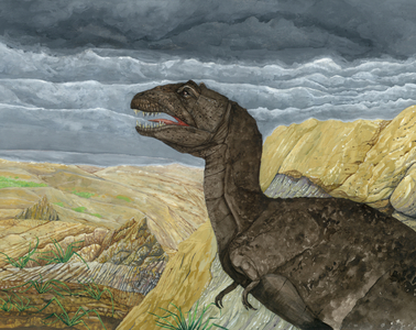 Tyrannosaurus rex (colour litho)