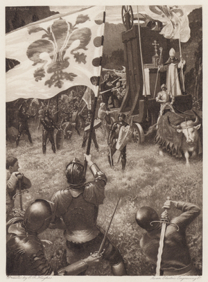 Il Pecorone: Day VIII, Novel II, Bocca degli Uberti (litho)