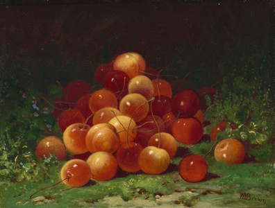 Mound of Cherries, n.d. (oil on wood)