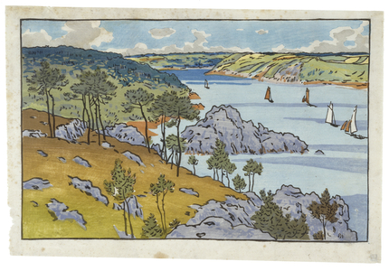 Mouth of the Trieux at Loguivy, 1891 (woodcut from 12 blocks)