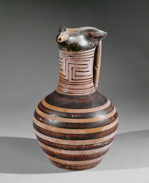 Oenochoe, with geometrical design …