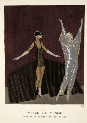Verre de Venise, from a Collection of Fashion Plates, 1921 (pochoir print)