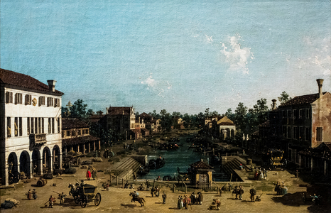 View of Mestre with the Canale delle barche, ca. 1755-1760 (oil on canvas)