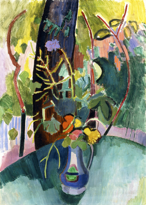 Flowers in a Vase, 1906-07 (oil on canvas)