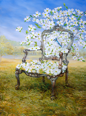 Flowering Chair Series - Dogwood, 2010 (oil on paper)