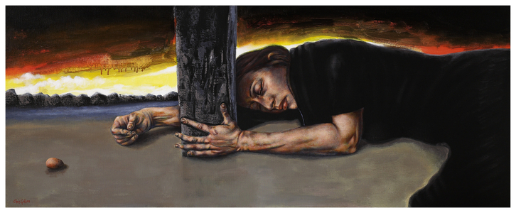 Magdalene At The Base Of The Cross, 2013 (acrylic on canvas)