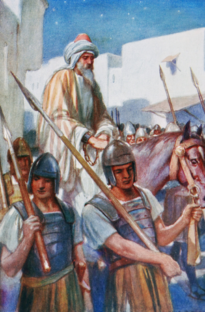 Apostle Paul taken from Jerusalem by roman soldiers