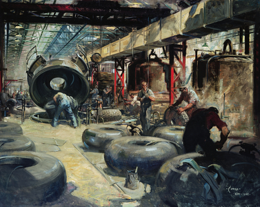 Moulding tyres for Lancaster and Halifax bombers