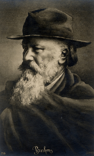 Johannes Brahms portrait with