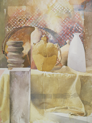 Catalonian Bars, 1996 (watercolour)