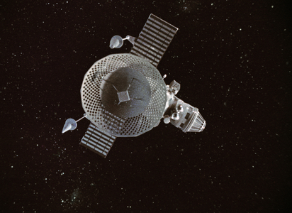 Soviet Space Probe Venera 5 or 6 Launched in January 1969, this is a Still from the Film 'The Storming of Venus', Produced by E, Kuzis at the Tsentrnauchfilm Central Scientific Film Studio, Released on May 17, 1969.