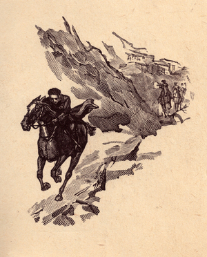 Illustration from "Mountains and People" by Yury Libedinsky, 1947 (woodcut)
