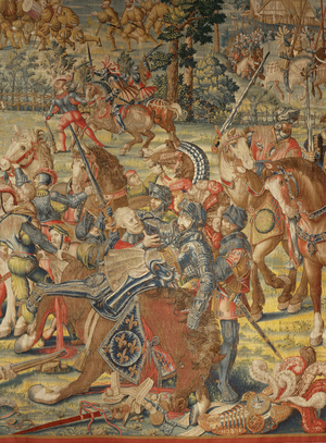 Seven large tapestries illustrate the Battle of Pavia in 1525 (tapestry)