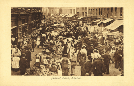 Petticoat Lane, London (b/w photo)