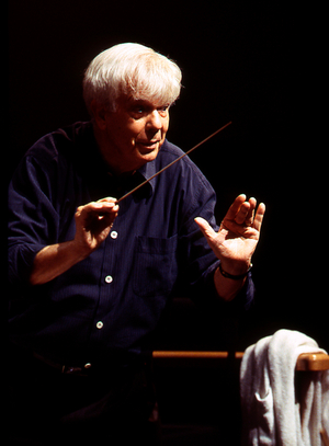 Christoph von Dohnányi performing in Paris in October 2003.  German conductor, born 1929.