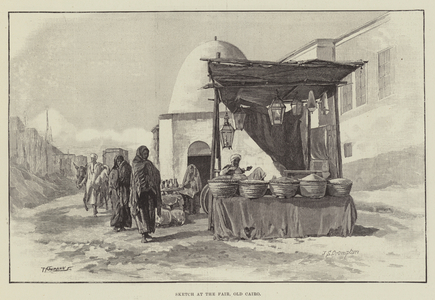 Sketch at the Fair, Old Cairo (engraving)