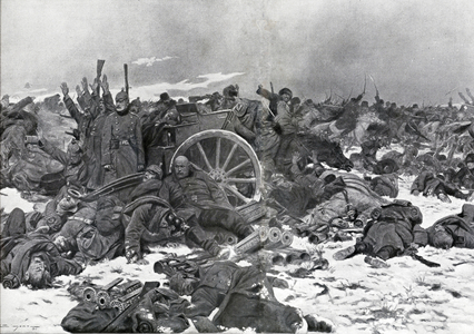 Cossacks over run German Artillery Positions
