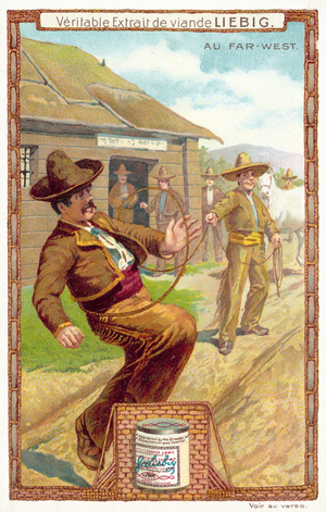 Lassoing a man (chromolitho)