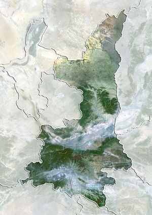 Province of Shaanxi, China, True Colour Satellite Image