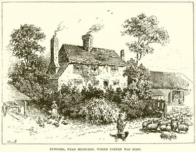 Dunford, near Midhurst, where Cobden was born (engraving)
