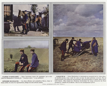 Clairon D'Artillerie, Canon de 90, Officiers de Zouaves (photo)