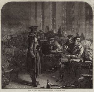 Siege of Paris, the Salle de l'Orangerie, Palace of St Cloud (engraving)
