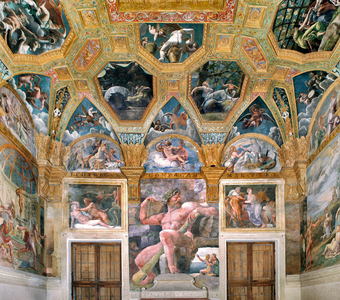 Polyphemus, Zeus and Olympia and Pasiphae, East Wall, Chamber of Cupid and Psyche (Sala di Amore e Psiche), 1526-1528