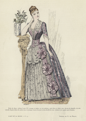 French fashion plate, 1885-86 (colour litho)