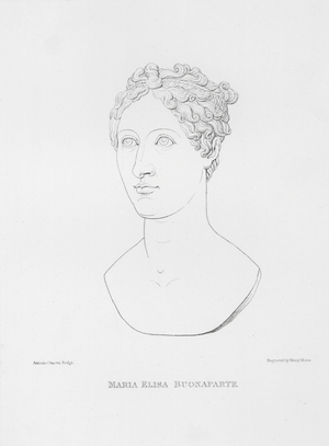 Antonio Canova: Maria Elisa Buonaparte (engraving)