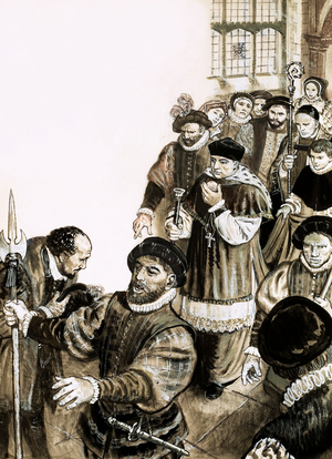 Thomas Wolsey (gouache on paper)