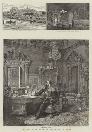 Prince Alexander of Bulgaria at Home (engraving)