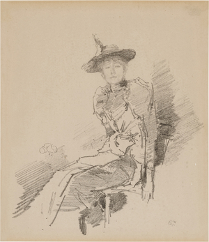 The Winged Hat, 1890. (lithograph on paper)